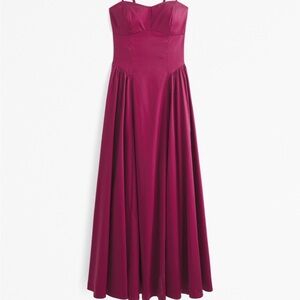 Elegant Burgundy Evening Dress